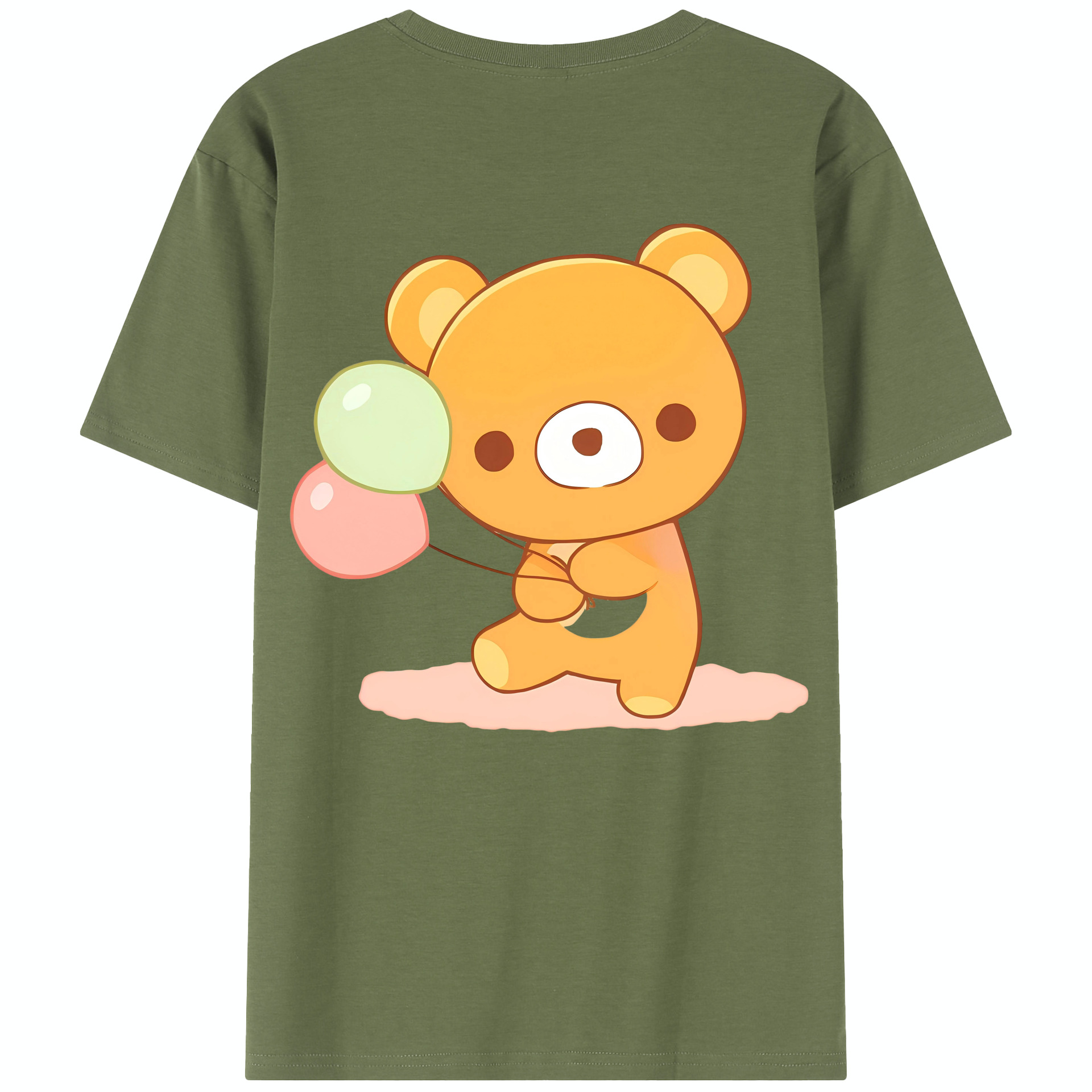 （画像用） リラックマ リラックマ キイロイトリ Rilakkuma Korilakkuma Kiiroitori 綿100％半袖Tシャツ（背面プリント）